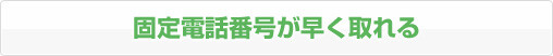 固定電話番号が早く取れる