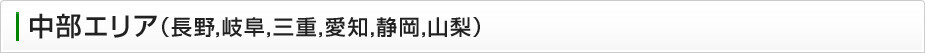 中部エリア（長野、岐阜、三重、愛知、静岡、山梨）の固定電話
