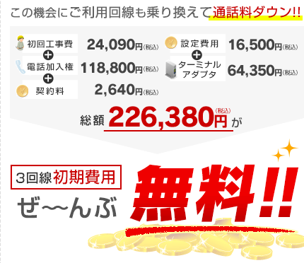 この機会にご利用回線も乗り換えて通話料ダウン